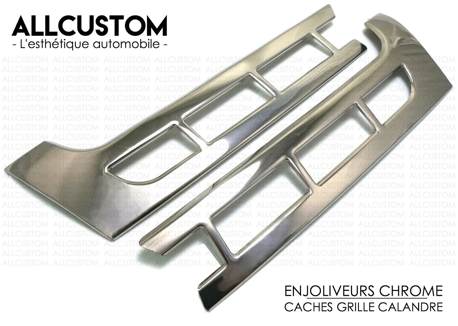 DECO DESIGN CACHES GRILLE CALANDRE CHROME CAPOT pour VW T5 La calandre en « grille pain » semble se confirmer sur les